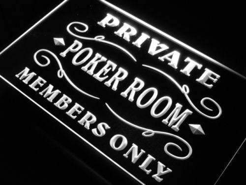 Private Poker Room Members Only LED Light Sign - LED Gift Works