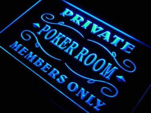 Private Poker Room Members Only LED Light Sign - LED Gift Works
