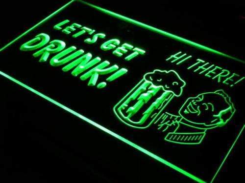 Pub Let's Get Drunk LED Light Sign - LED Gift Works