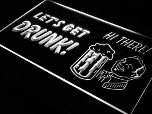 Pub Let's Get Drunk LED Light Sign - LED Gift Works