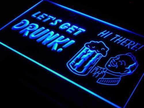 Pub Let's Get Drunk LED Light Sign - LED Gift Works