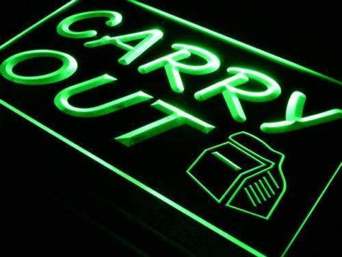 Restaurant Food Take Away Carry Out LED Light Sign - Way Up Gifts