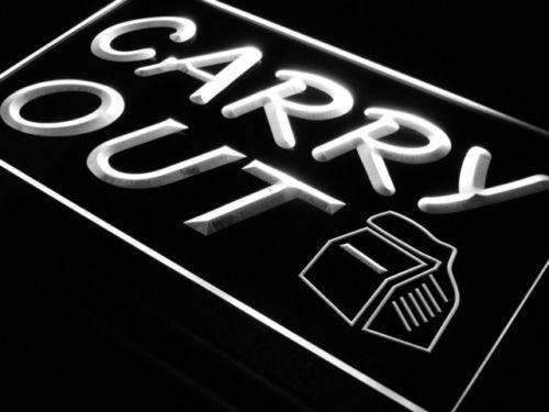 Restaurant Food Take Away Carry Out LED Light Sign - LED Gift Works