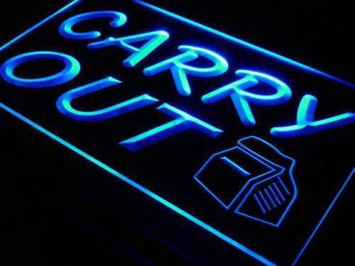 Restaurant Food Take Away Carry Out LED Light Sign - Way Up Gifts
