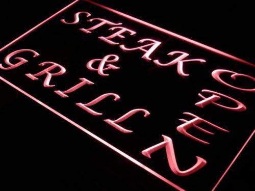 Restaurant Steak and Grill Open LED Light Sign - LED Gift Works
