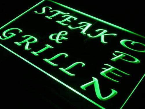 Restaurant Steak and Grill Open LED Light Sign - LED Gift Works