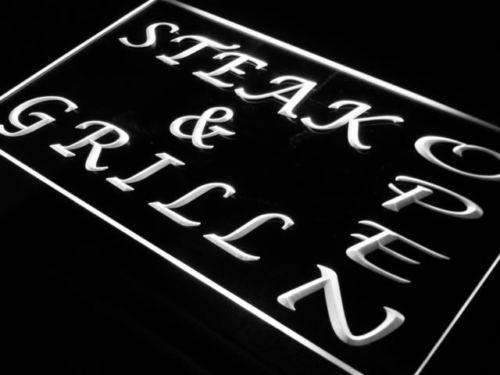 Restaurant Steak and Grill Open LED Light Sign - LED Gift Works