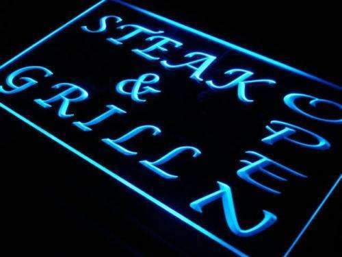 Restaurant Steak and Grill Open LED Light Sign - LED Gift Works