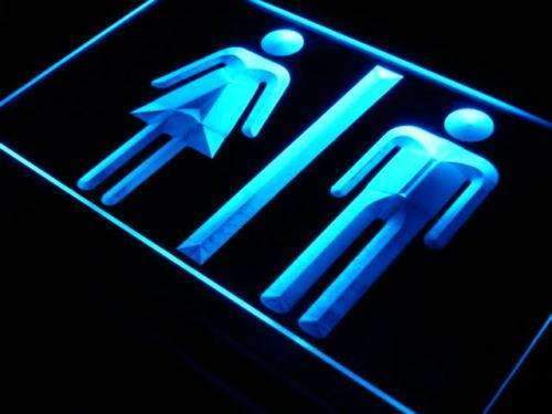 Restrooms Display LED Light Sign - Way Up Gifts