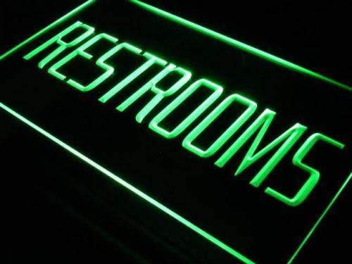 Restrooms LED Light Sign - LED Gift Works