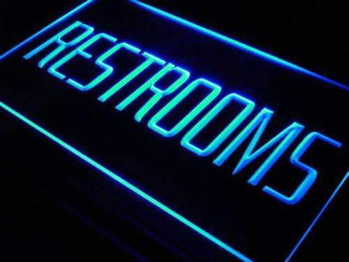 Restrooms LED Light Sign - LED Gift Works