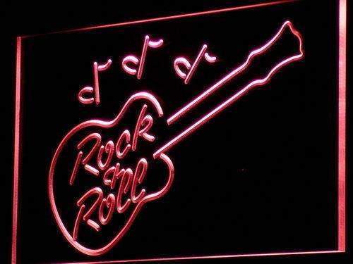 Rock and Roll Guitar LED Light Sign - LED Gift Works