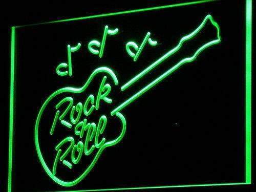 Rock and Roll Guitar LED Light Sign - LED Gift Works