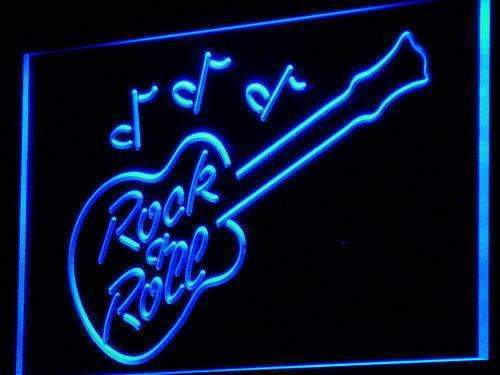 Rock and Roll Guitar LED Light Sign - LED Gift Works