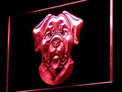 Rottweiler Head LED Light Sign - LED Gift Works