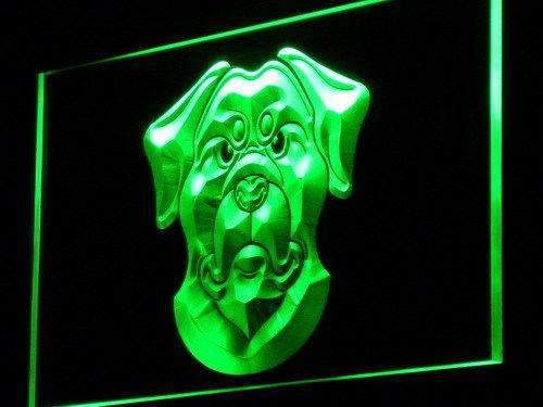 Rottweiler Head LED Light Sign - LED Gift Works