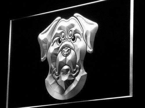 Rottweiler Head LED Light Sign - LED Gift Works