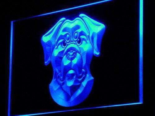 Rottweiler Head LED Light Sign - LED Gift Works
