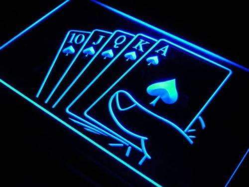 Royal Flush Poker LED Light Sign - Way Up Gifts