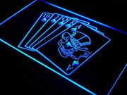 Royal Flush Poker Skull LED Light Sign - LED Gift Works