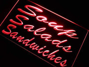Soups Salads Sandwiches LED Light Sign - LED Gift Works