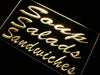 Soups Salads Sandwiches LED Light Sign - Way Up Gifts