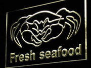 Fresh Seafood Crab LED Light Sign - LED Gift Works