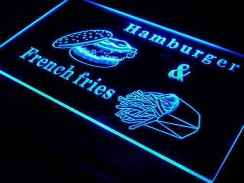 Hamburger French Fries LED Light Sign - Way Up Gifts