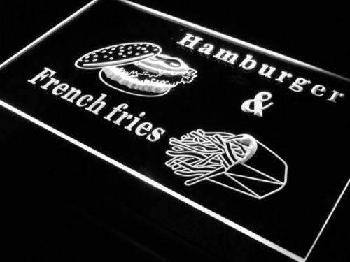 Hamburger French Fries LED Light Sign - Way Up Gifts