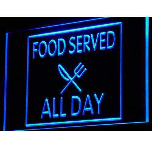 Food Served All Day LED Light Sign - Way Up Gifts