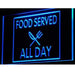 Food Served All Day LED Light Sign - Way Up Gifts