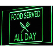 Food Served All Day LED Light Sign - LED Gift Works
