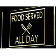 Food Served All Day LED Light Sign - LED Gift Works