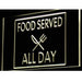 Food Served All Day LED Light Sign - Way Up Gifts
