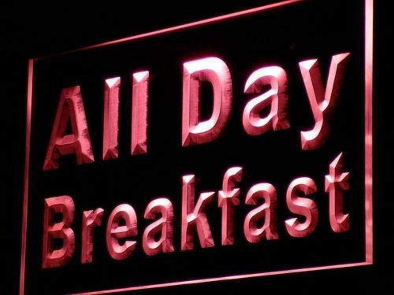 All Day Breakfast LED Light Sign - LED Gift Works
