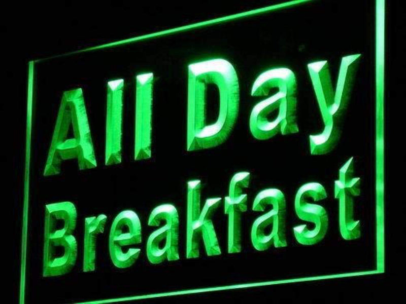 All Day Breakfast LED Light Sign - LED Gift Works