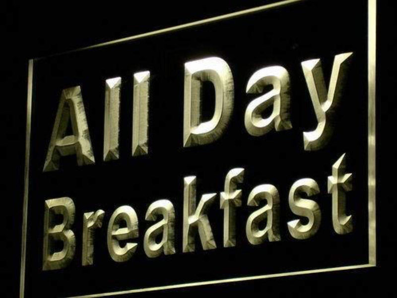 All Day Breakfast LED Light Sign - LED Gift Works