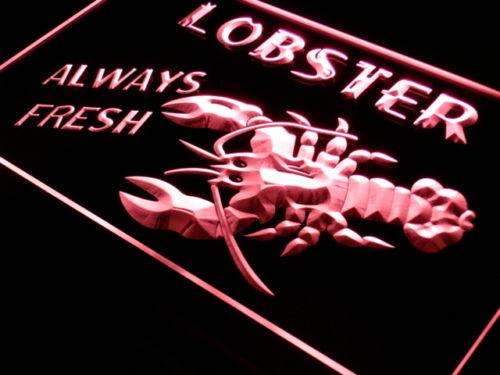 Seafood Always Fresh Lobster LED Light Sign - LED Gift Works