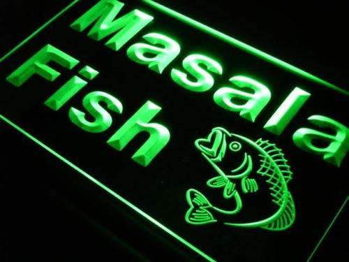 Seafood Masala Fish LED Light Sign - LED Gift Works