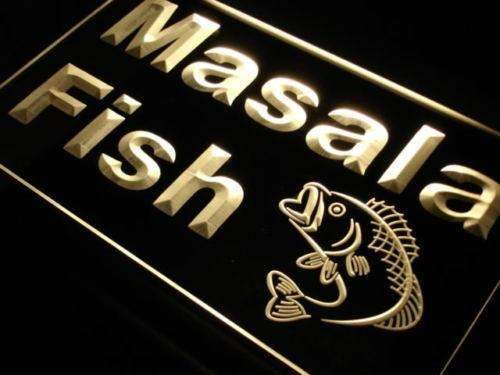 Seafood Masala Fish LED Light Sign - LED Gift Works