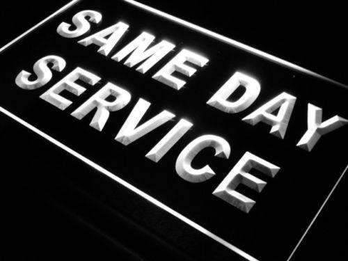 Same Day Service LED Light Sign - LED Gift Works