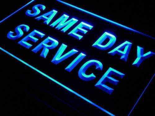 Same Day Service LED Light Sign - LED Gift Works