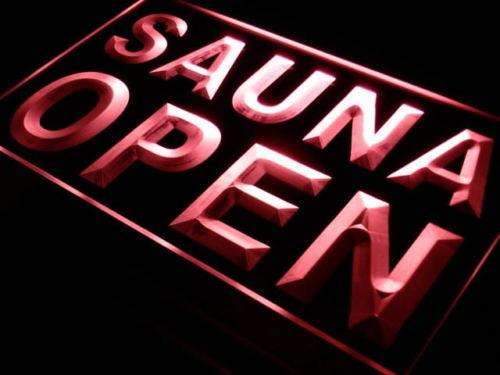 Sauna Open LED Light Sign - LED Gift Works