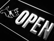 Scottie Dog Pet Shop Open LED Light Sign - LED Gift Works