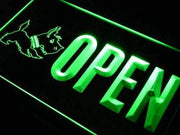 Scottie Dog Pet Shop Open LED Light Sign - LED Gift Works