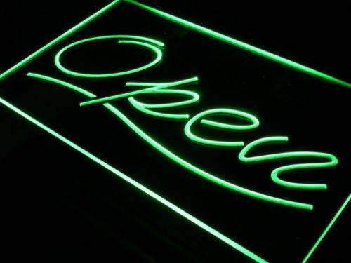 Script Open LED Light Sign - LED Gift Works