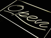 Script Open LED Light Sign - LED Gift Works