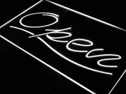 Script Open LED Light Sign - LED Gift Works