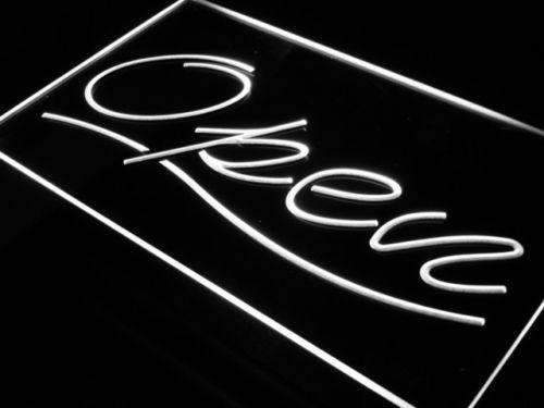 Script Open LED Light Sign - LED Gift Works