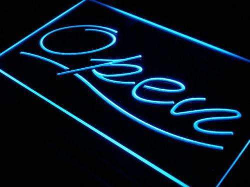 Script Open LED Light Sign - LED Gift Works